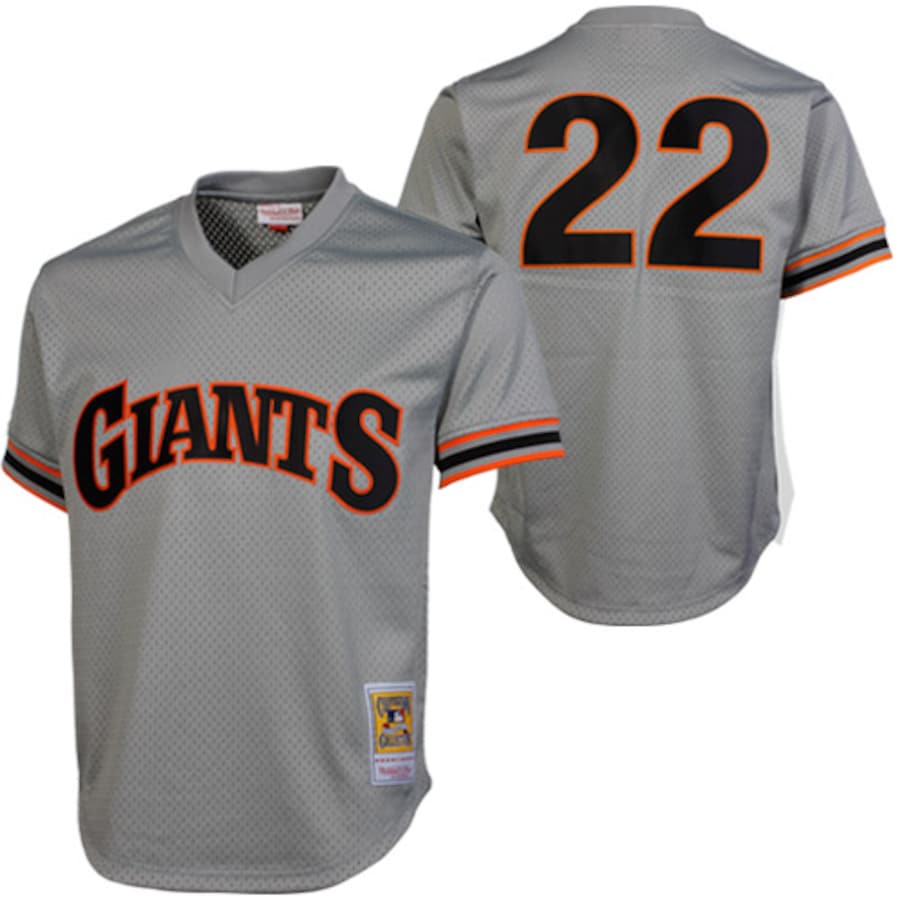 Mitchell&Ness Will Clark San Francisco Giants 1989 Cooperstown Collection Batting Practice Jersey Gray