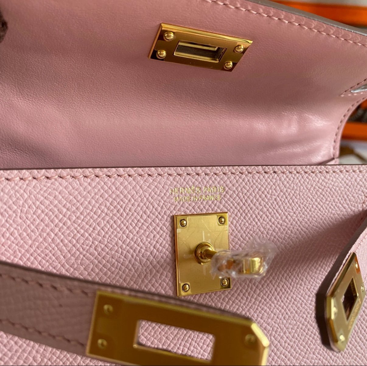 Kelly Mini 2 Sakura Pink Gold Buckle Custom