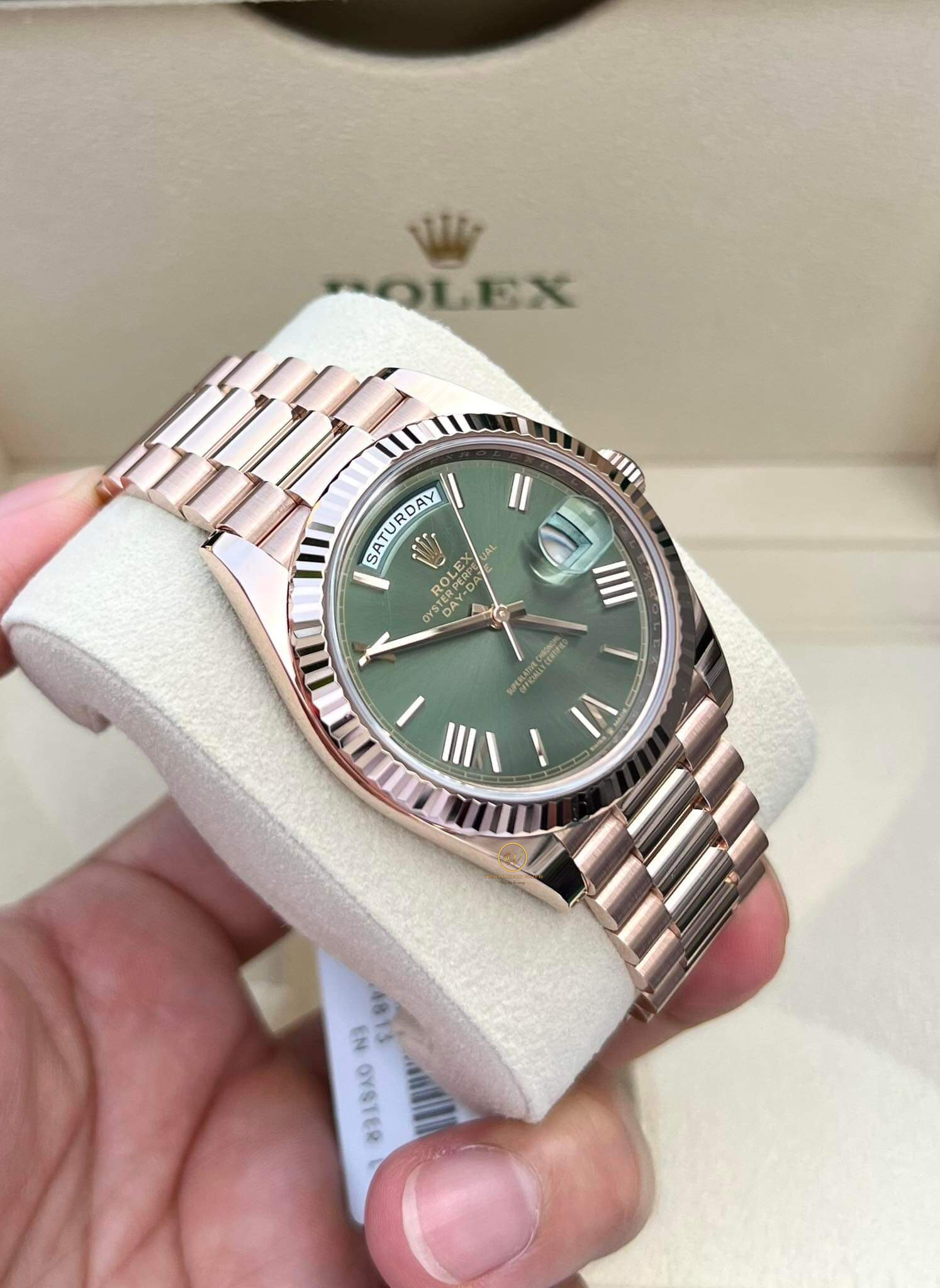 [Superclone] Rolex Day-Date 36mm Olive Green Dial President 128235