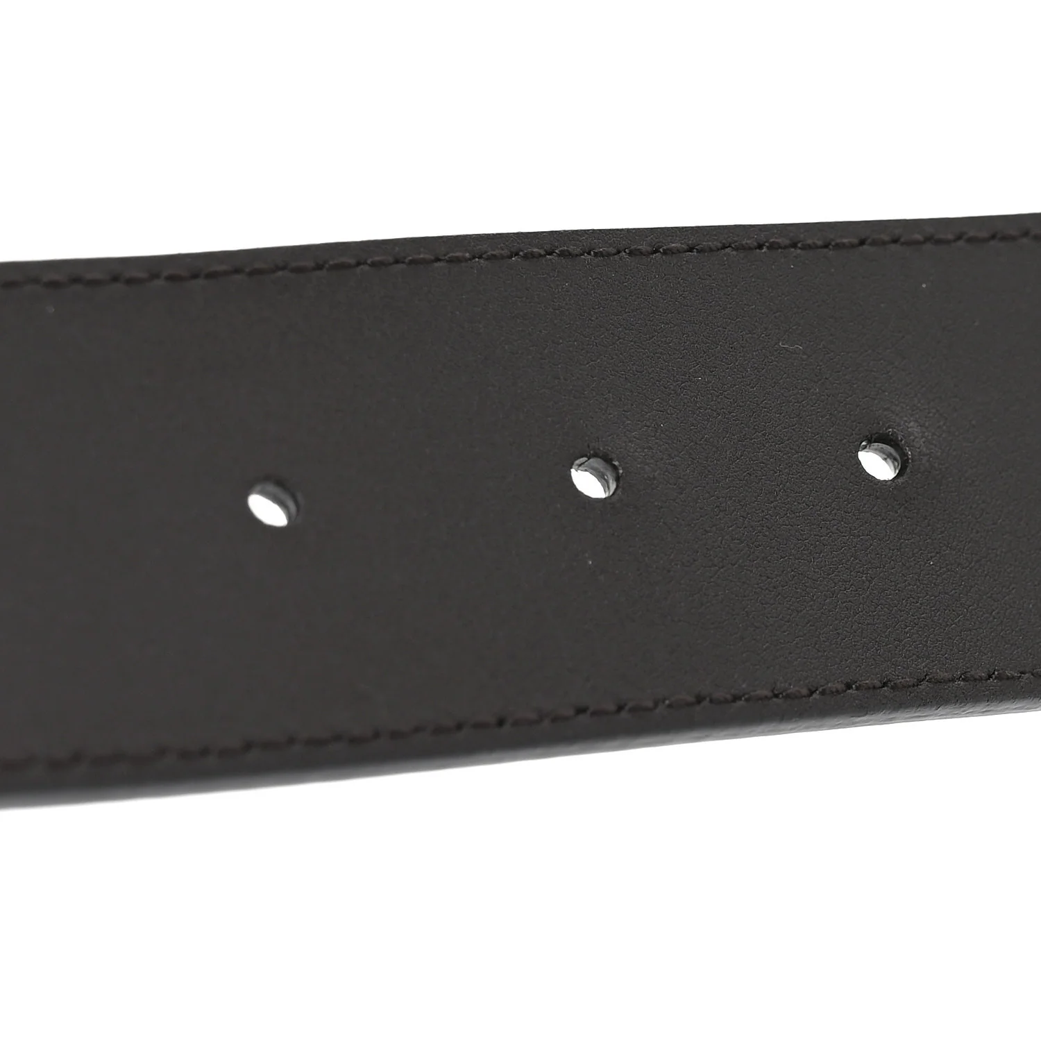 Textured Dollar Calfskin Double G 40mm Belt 85 34 Dark Cocoa