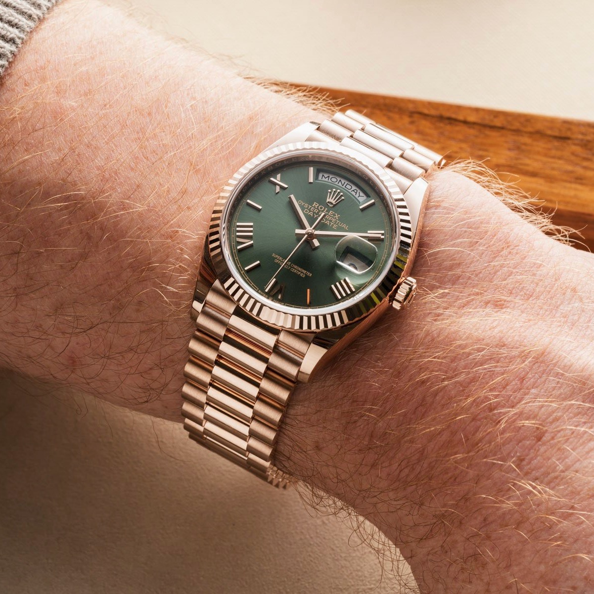 [Superclone] Rolex Day-Date 40mm Olive Green Dial President 228235