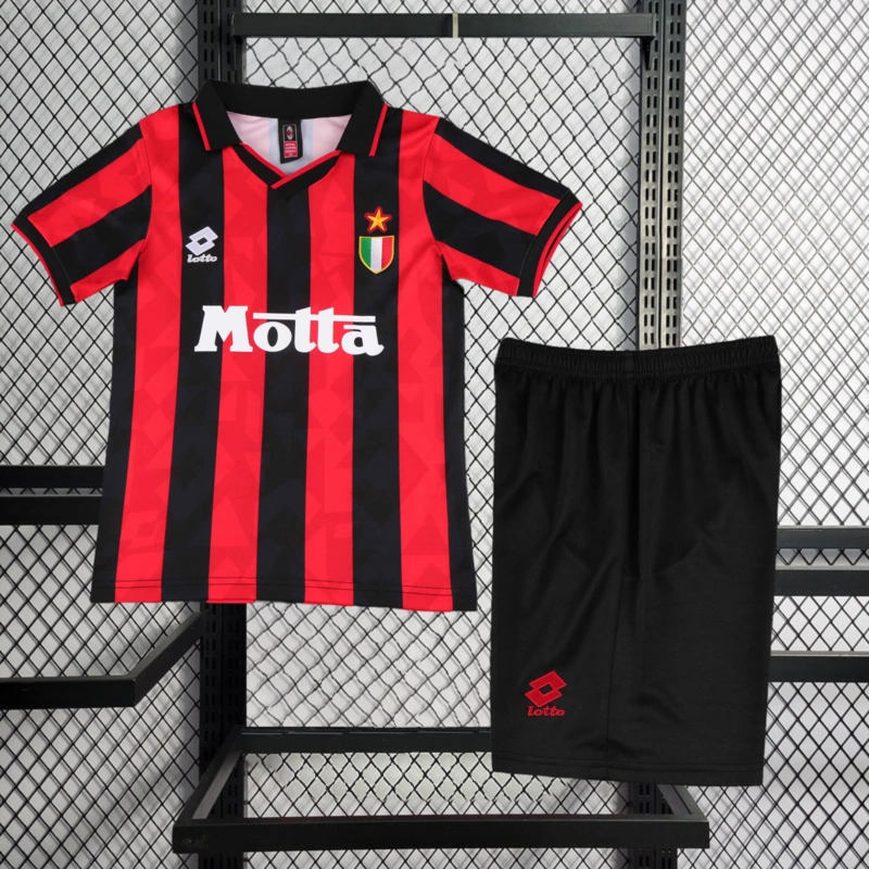 Retro kids 1993-94 KIDS AC Milan Home Football jersey retro