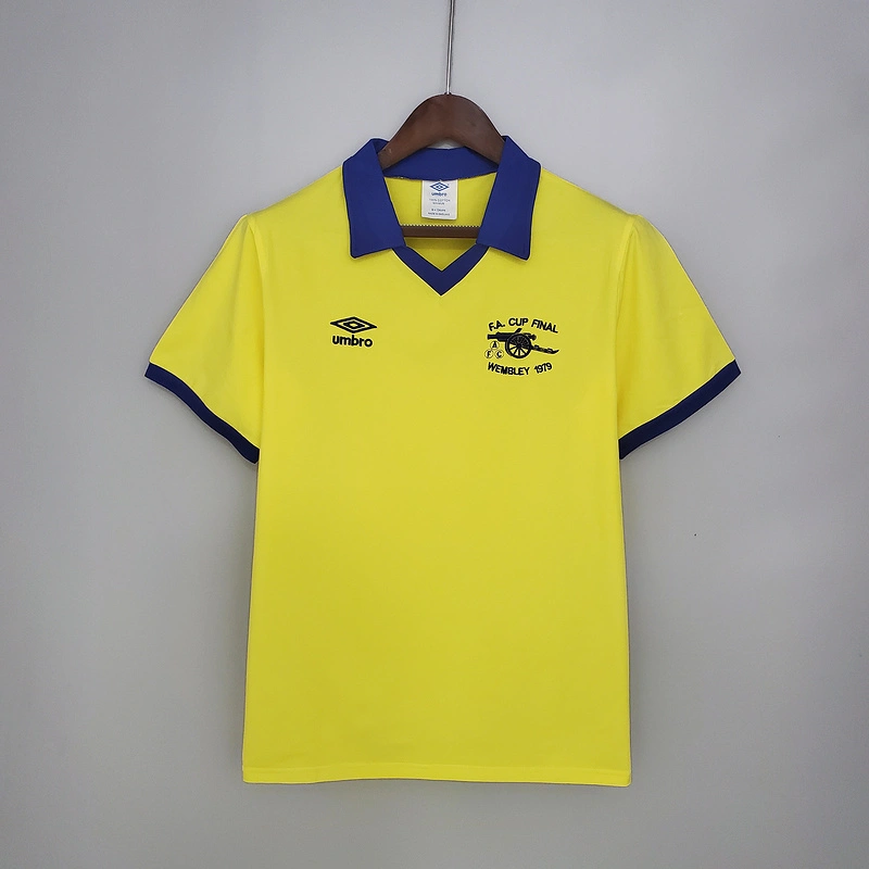 Retro Arsenal 1971-79 away yellow Football jersey retro
