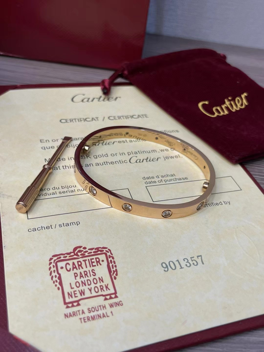 Cartier 10-Diamond Bracelet