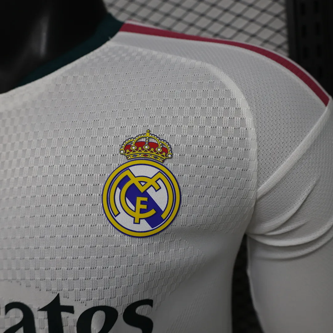 2026/27 La Liga Real Madrid Team Home Football Jersey Player Version Long Sleeves - JerseyFun