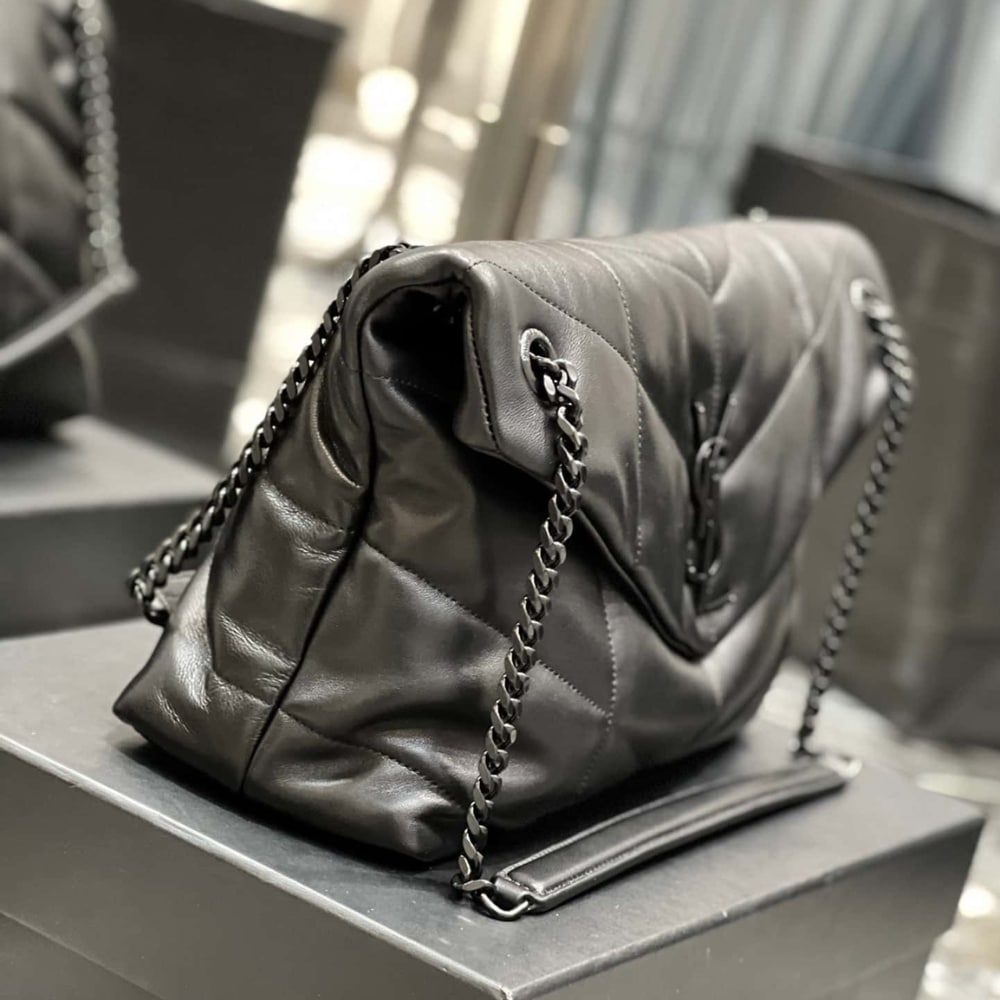 Saint Laurent Puffer Medium In Matte Leather Black 35cm 5774751EL081000