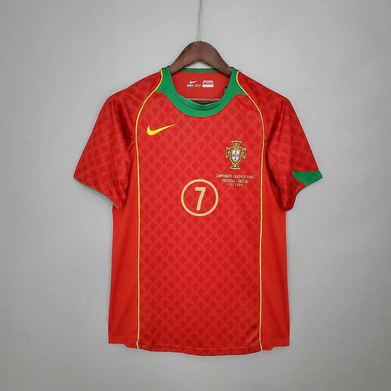 Retro 2004 Portugal home FIGO F.COUTO C.RONALDO RUI COSTA Football jersey retro