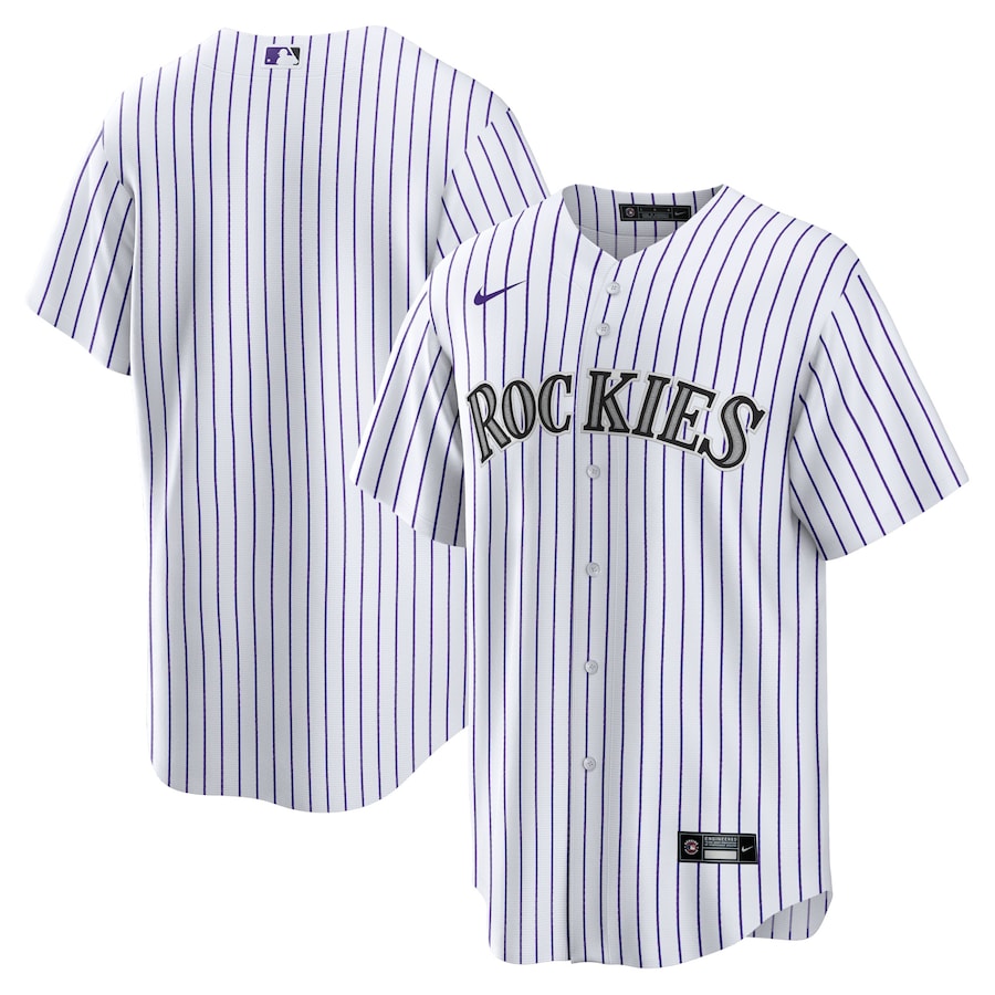 Colorado Rockies Home Blank Jersey White
