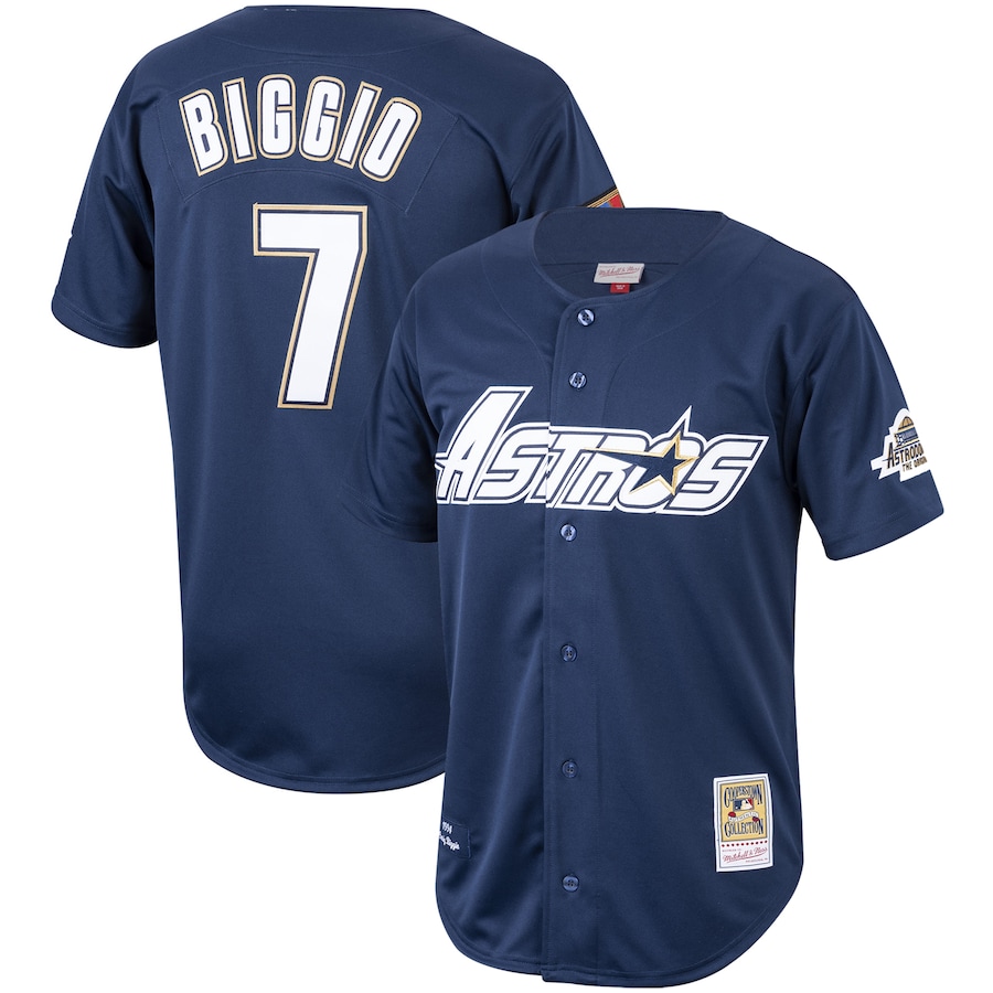 Craig Biggio Houston Astros Mitchell&Ness Cooperstown Collection 1994 Jersey Navy