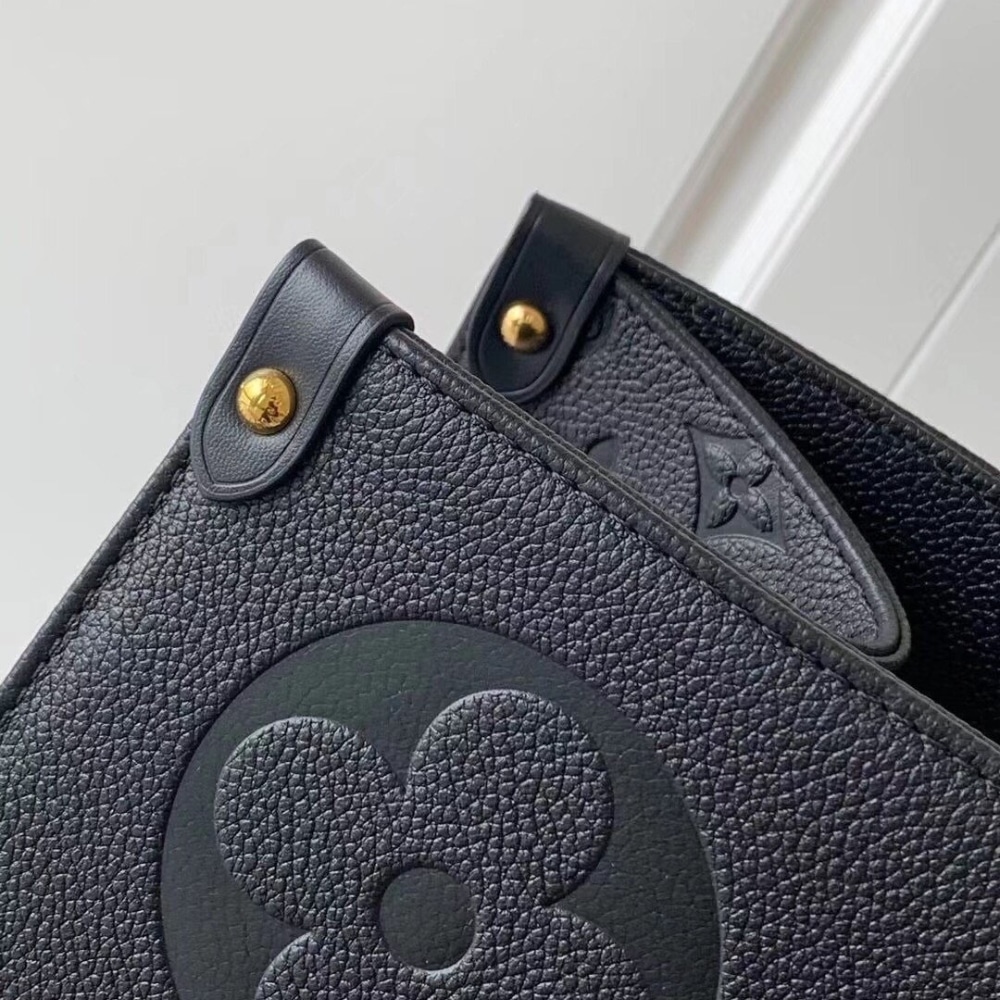 Louis Vuitton Onthego GM Bag Monogram Empreinte Leather Black 41Cm M44925