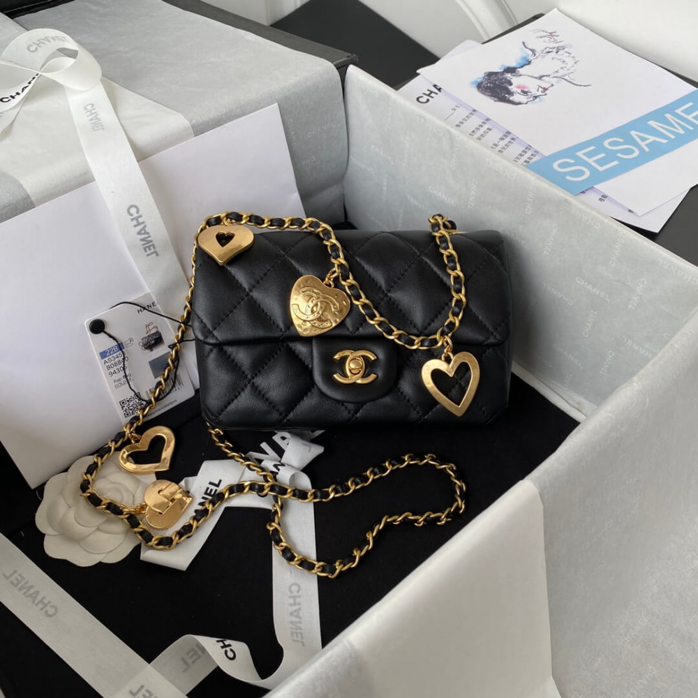 Chanel Mini Flap Bag Heart Chain