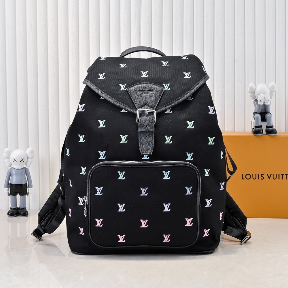 Louis Vuitton Montsouris Backpack Black 40cm M14135