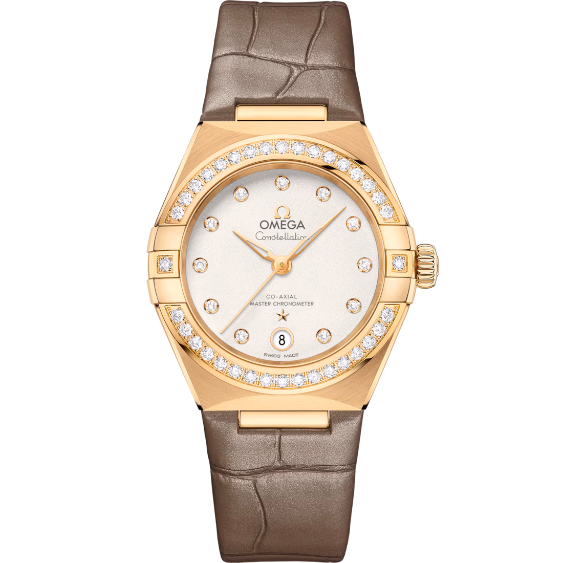 Omega Constellation Ladies' Selection 29mm yellow gold on leather strap 131.58.29.20.52.001
