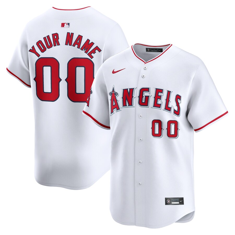 Los Angeles Angels Home Limited Custom Jersey White