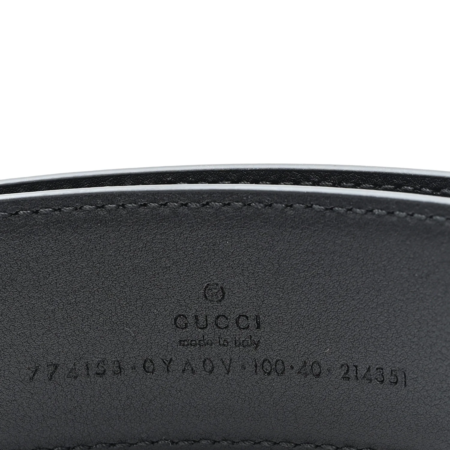 Plutone Calfskin Double G Belt 40mm 100 40 Black
