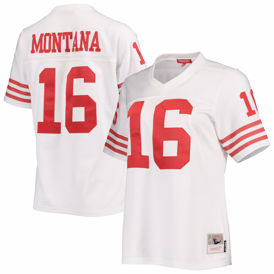 Factory Joe Montana San Francisco 49ers Mitchell & Ness Women's Legacy Player Jersey - White
