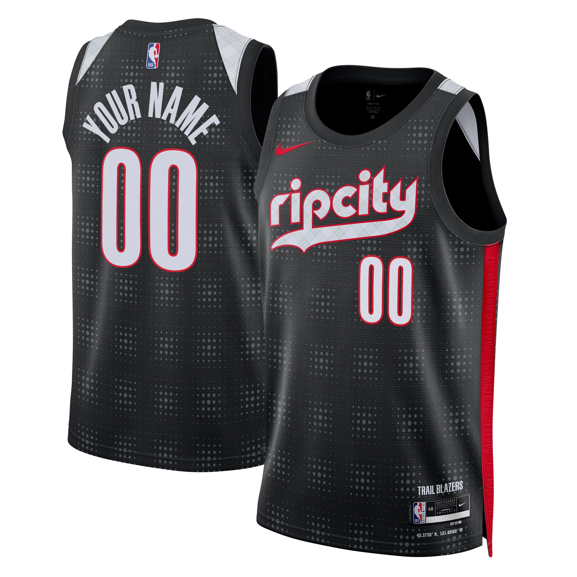 Unisex Portland Trail Blazers Black 2024/25 Custom Swingman Jersey - City Edition