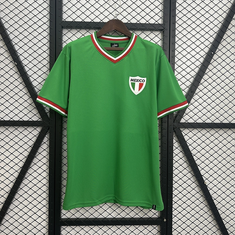 Retro 1970 Mexico home football jersey Retro