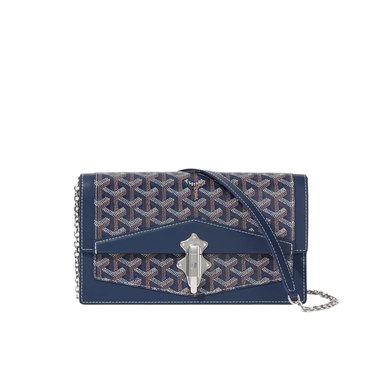 Goyard Duchesse Marie-Caroline Bag 25 Cm Navy Blue Goyardine Canvas And Smooth Calfskin