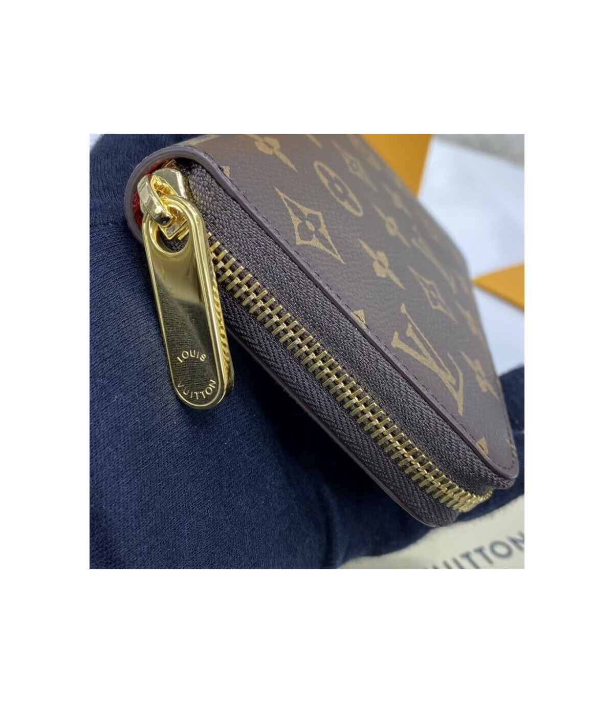 Louis Vuitton Monogram Zippy Wallet Red
