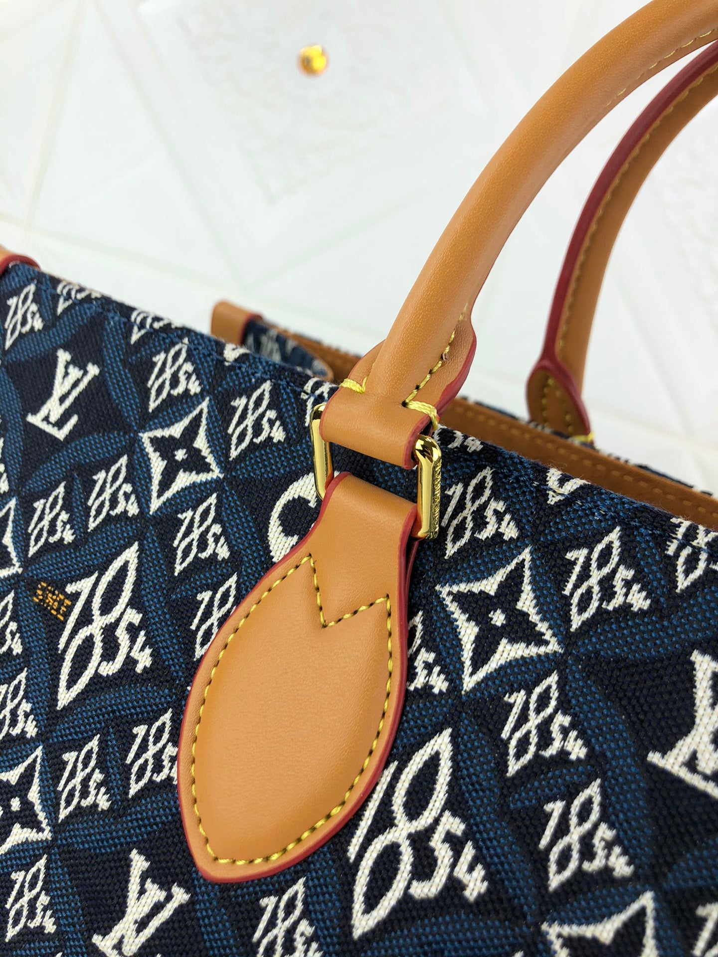 Louis Vuitton Onthego Mm Limited 1854 Denim Onthego Tote Medium Handbag 35cm