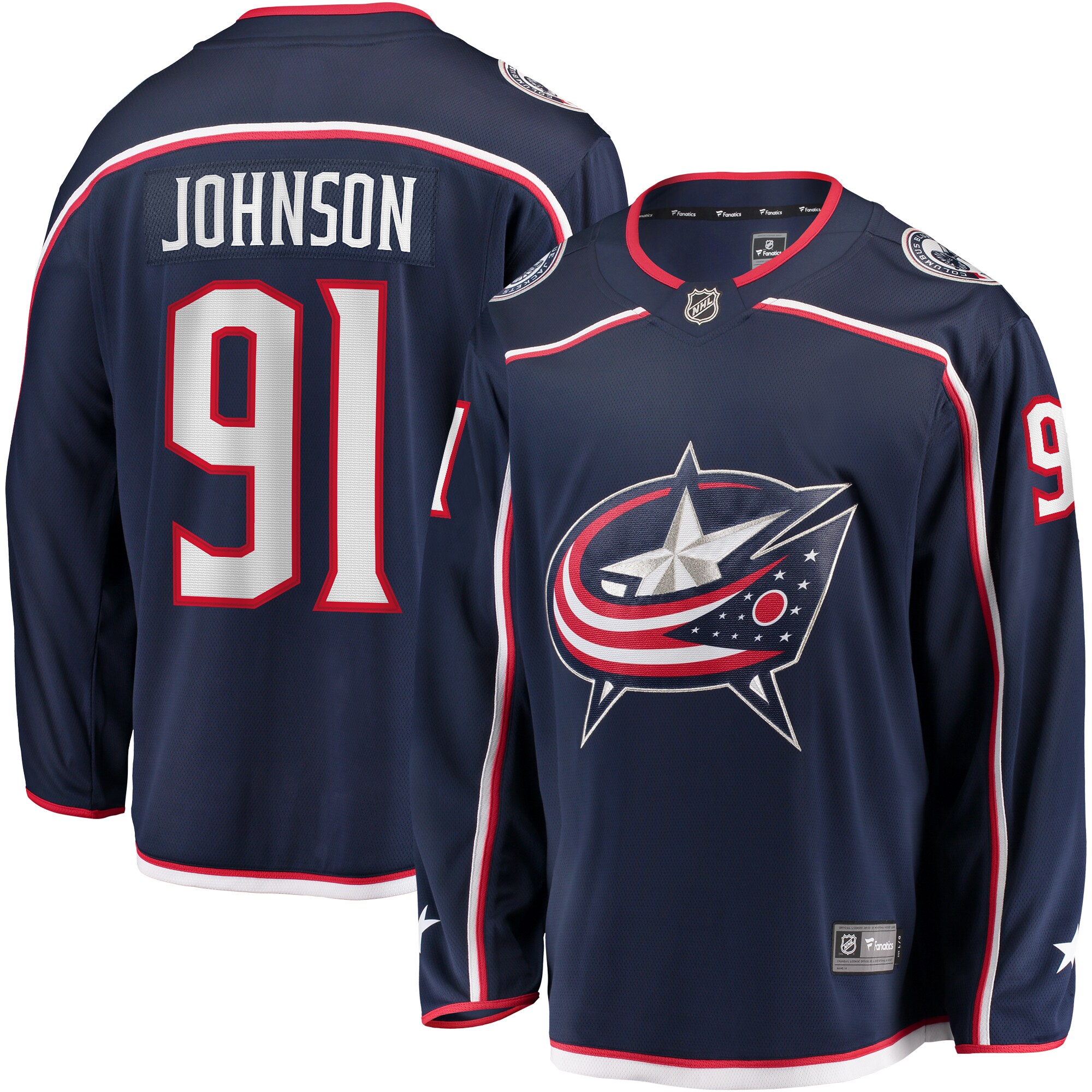 Kent Johnson Columbus Blue Jackets Fanatics Home Breakaway Jersey – Navy