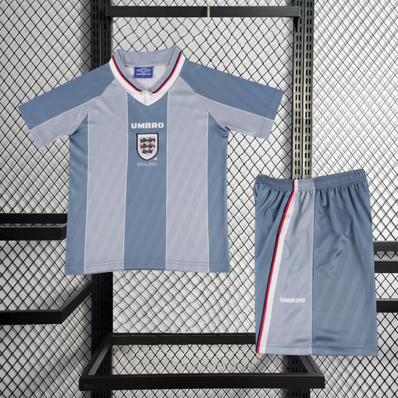 Retro kids 1996 England KIDS away SHEARER GASCOIGNE PEARCE Football jersey retro