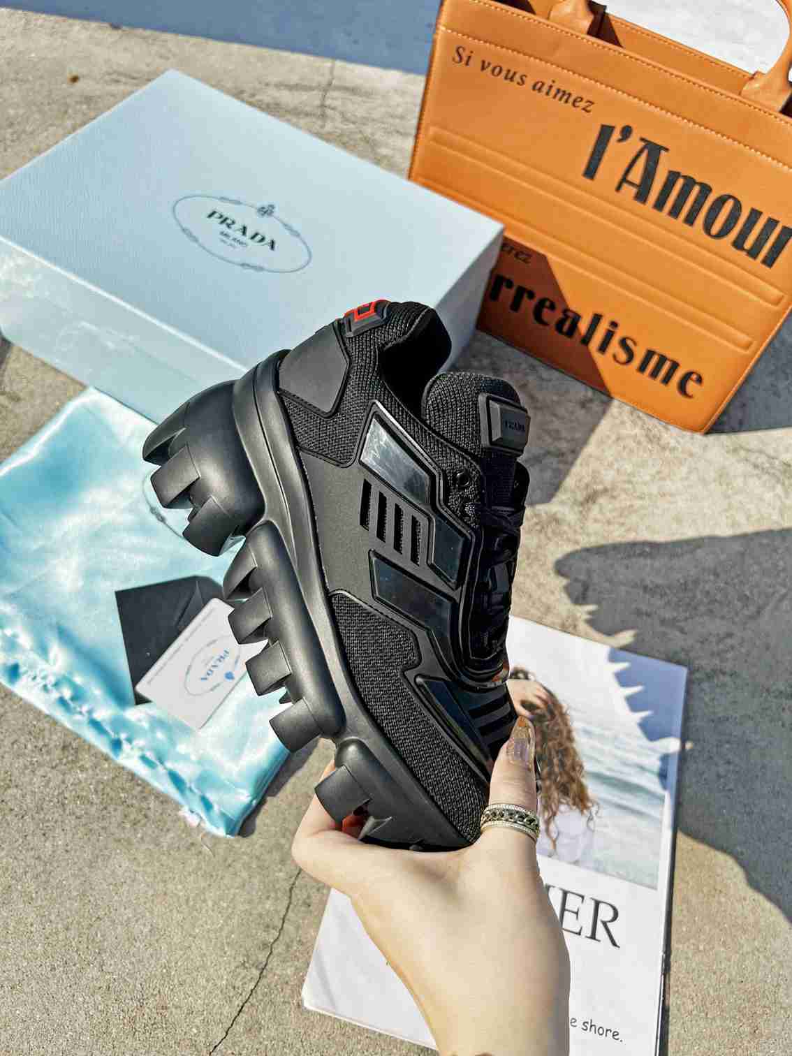 Prada Cloudbust Thunder Sneakers Black 1E819L3Kr2F0002F050