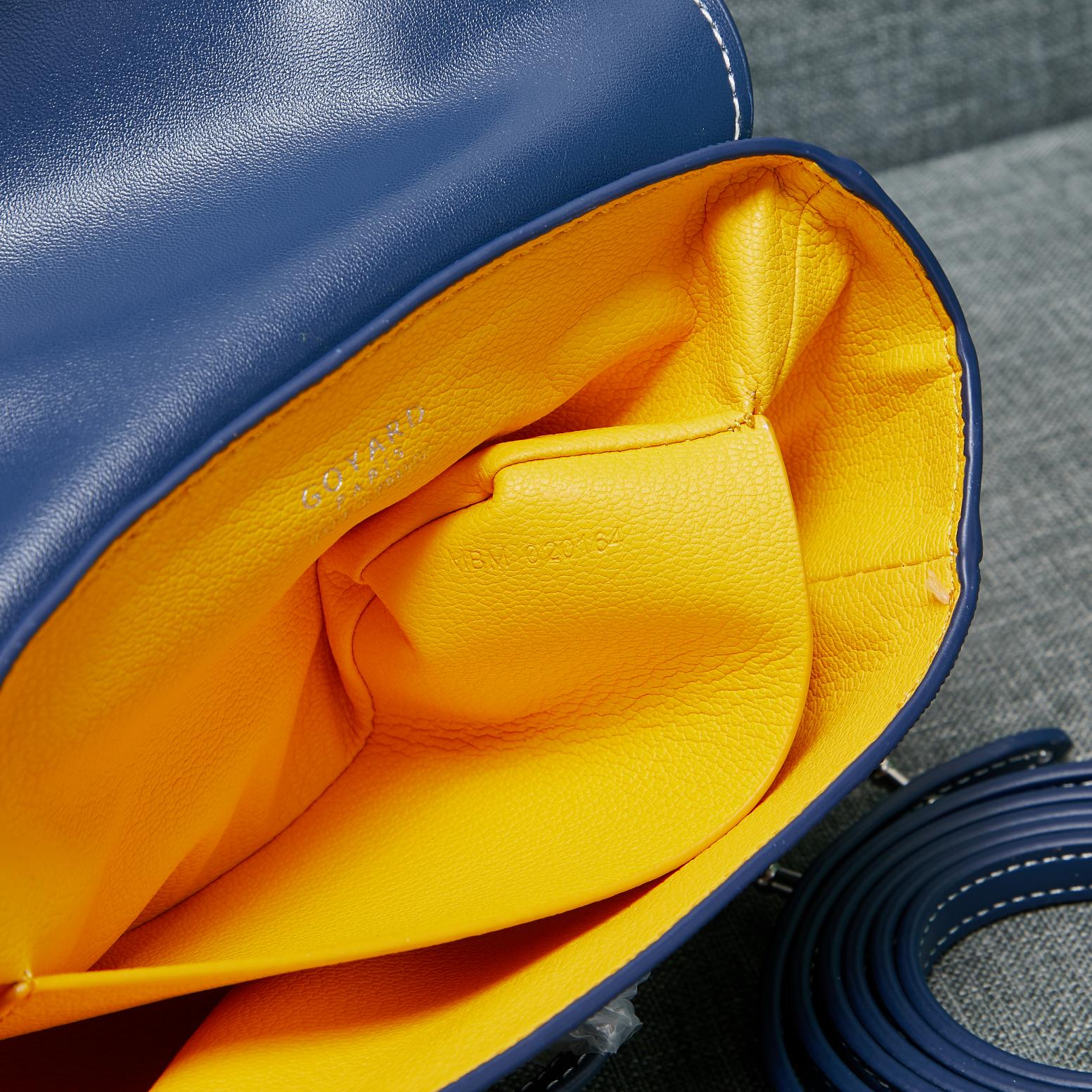 Goyard Saigon Souple Mini Bag Dark Blue Canvas 20cm