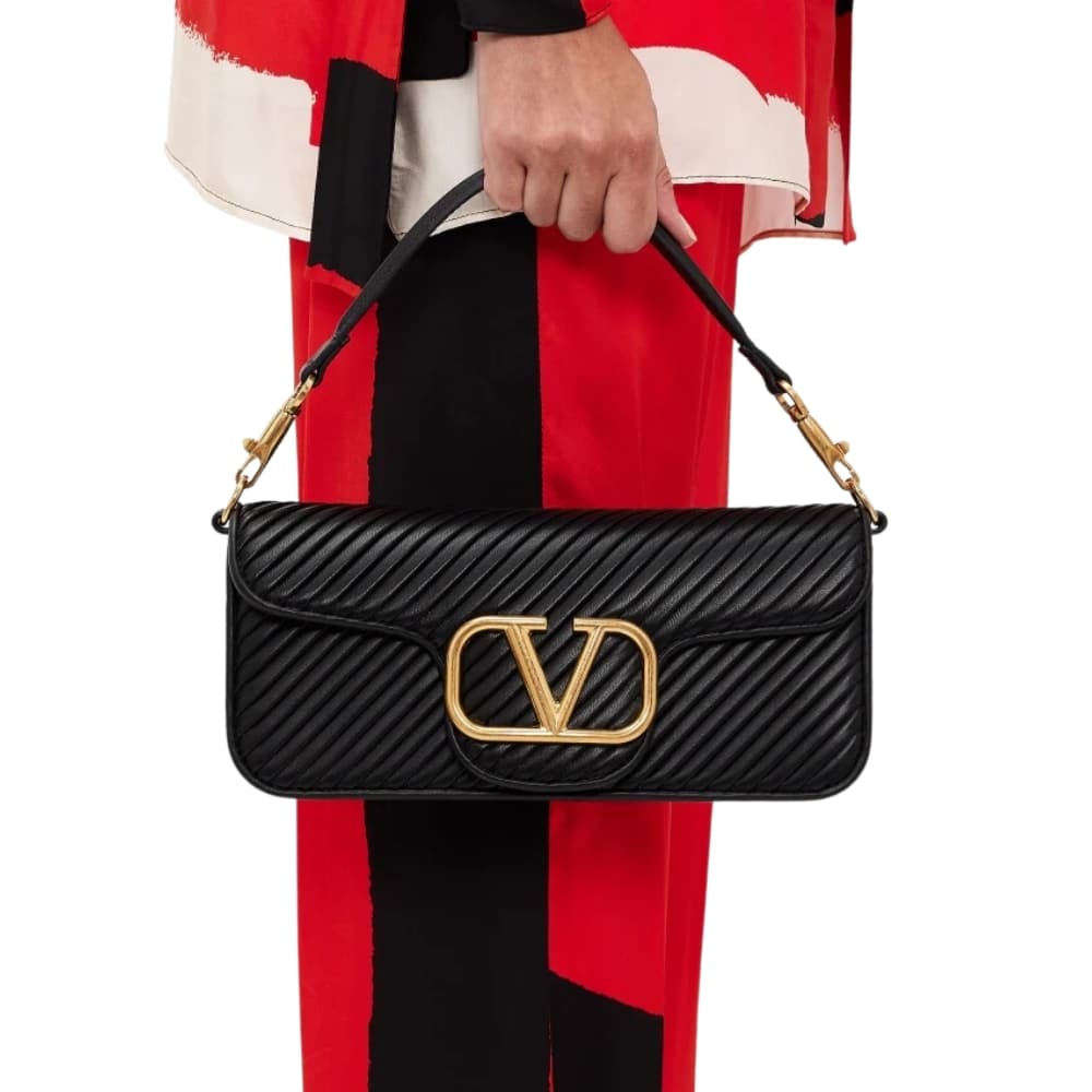 Valentino Garavani Locò Shoulder Bag In Black 27Cm 5W2B0K30Szg 0No
