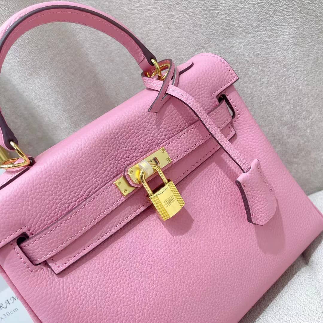 Hermès Kelly 28 Sellier Handbag In Rose Confetti Epsom Leather 28Cm