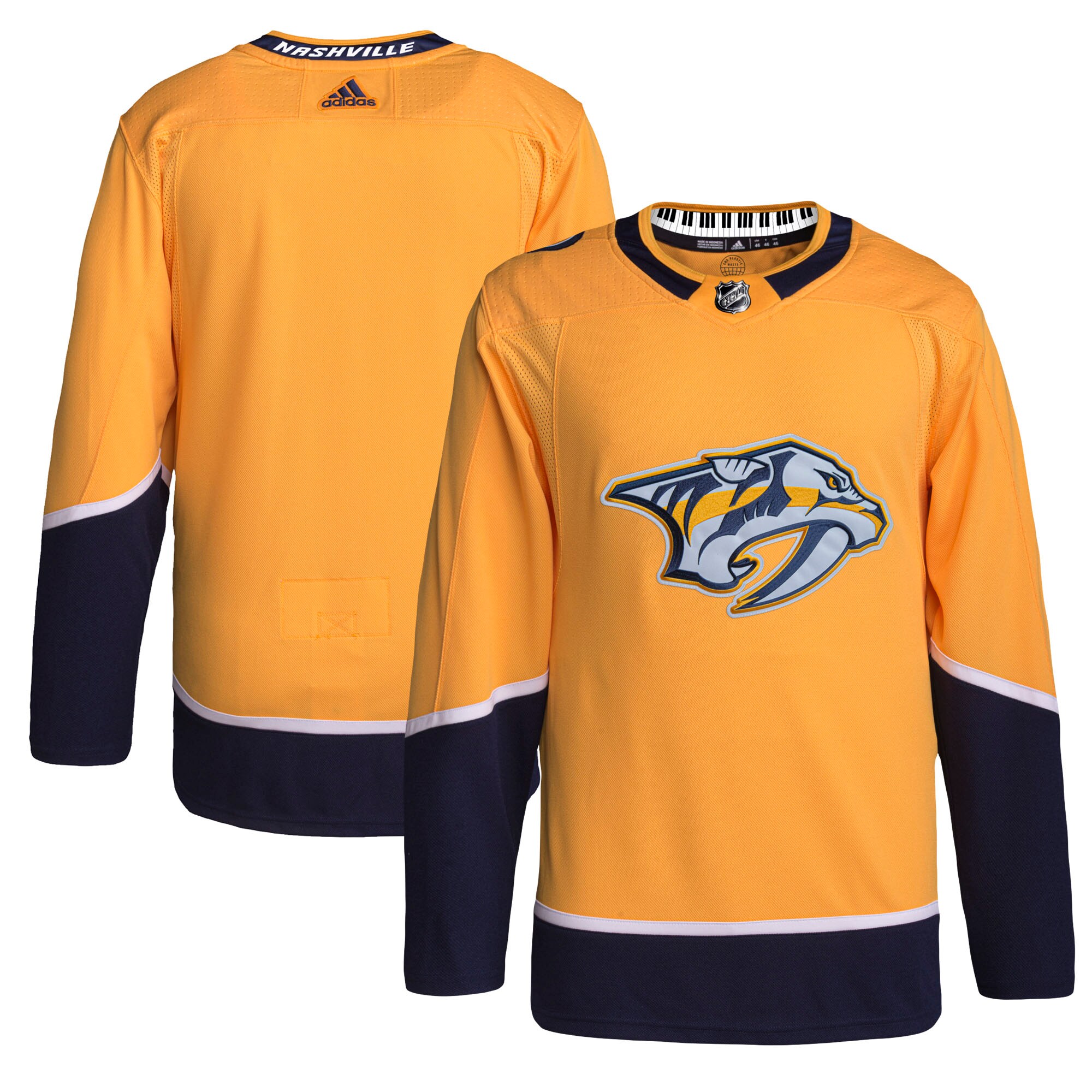 Nashville Predators adidas Men’s Home Primegreen Authentic Jersey – Gold