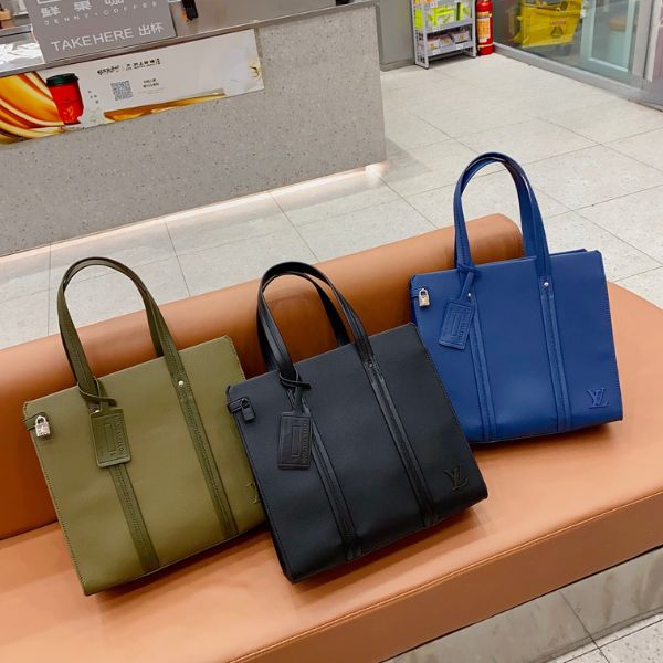 Louis Vuitton Aerogram Takeoff Tote Bag Blue 37Cm