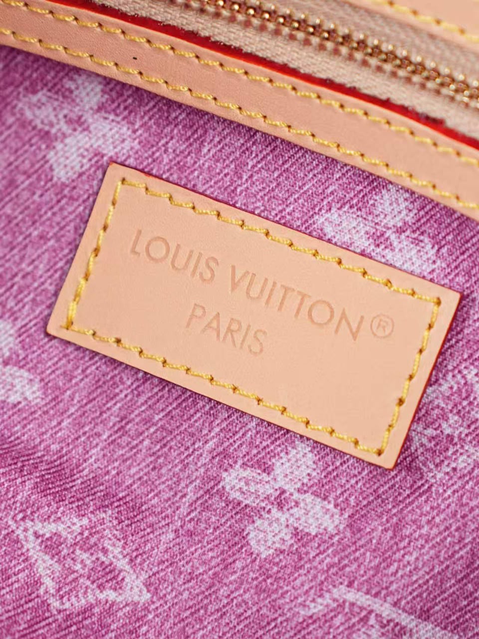 Louis Vuitton Keepall 45 Bag Fuchsia Denim M27944