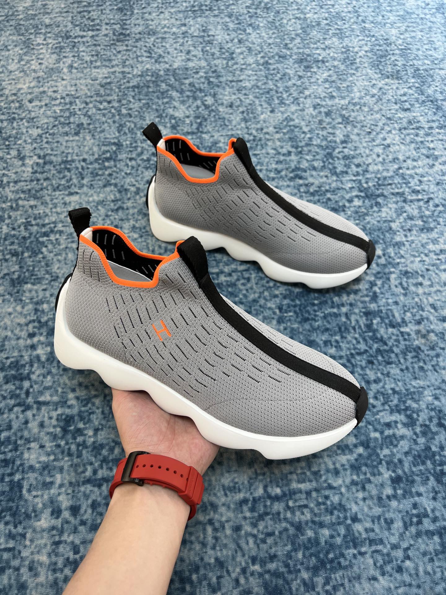 HERMES ECLAIR SNEAKER LIGHT GREY