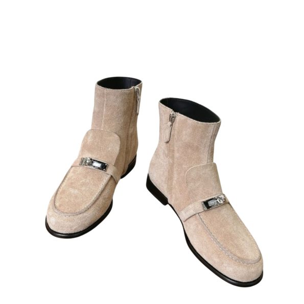 Hermes Kelsy Ankle Boot Beige Camel