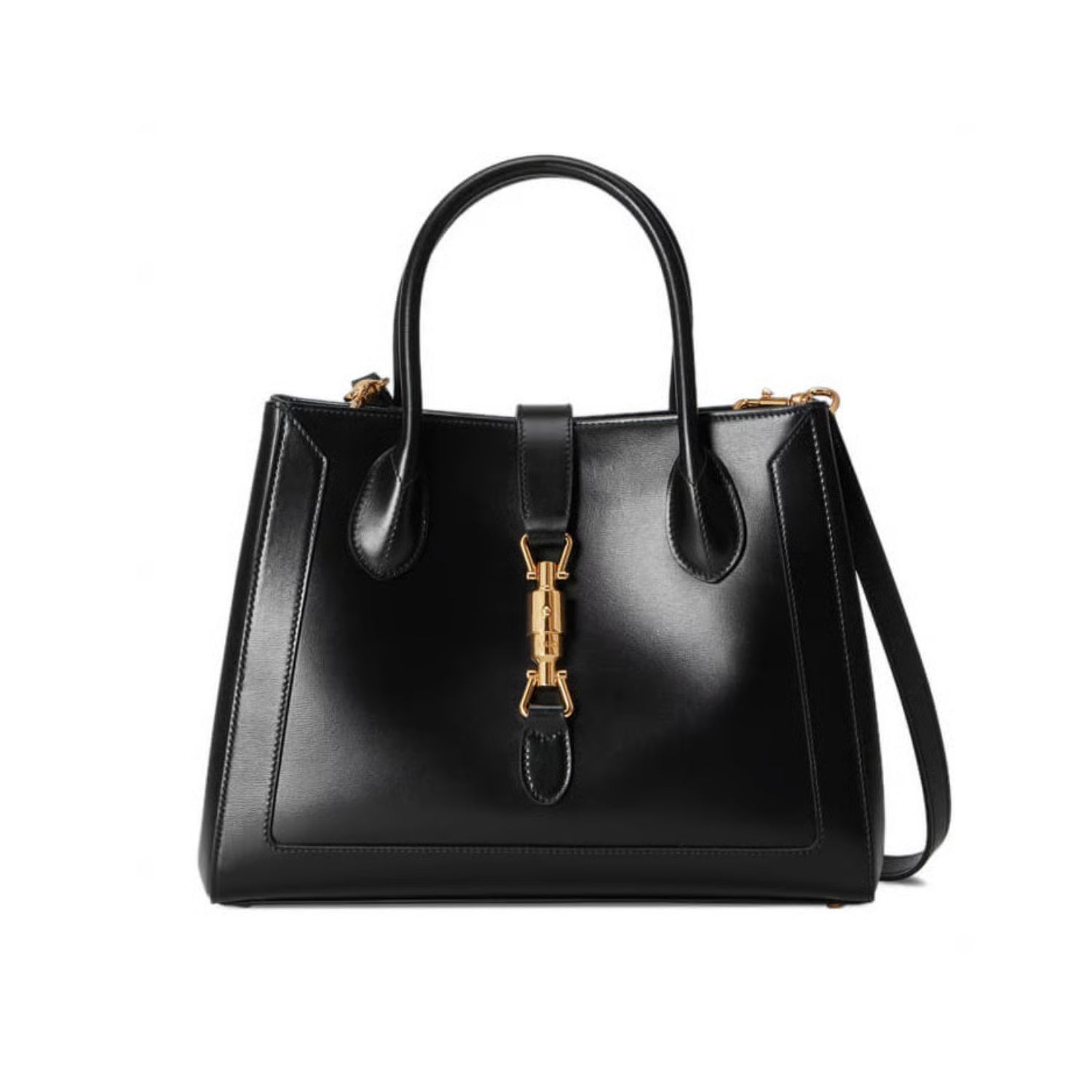 Gucci Jackie 1961 Medium Tote Bag in Black Leather 30cm