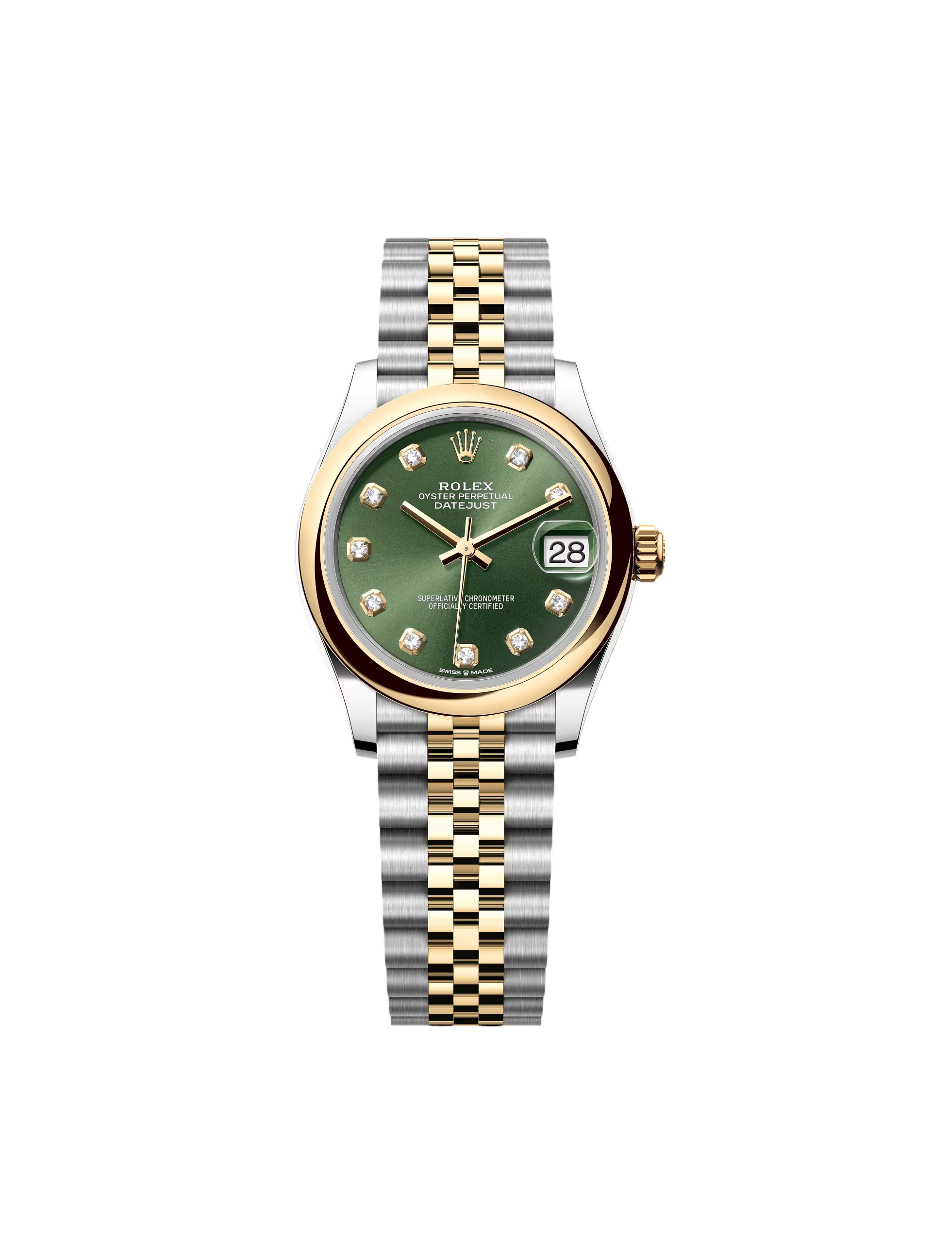 Rolex Datejust m278243-0029/0030 31mm Olive Green Dial Yellow Rolesor Oyster Watch