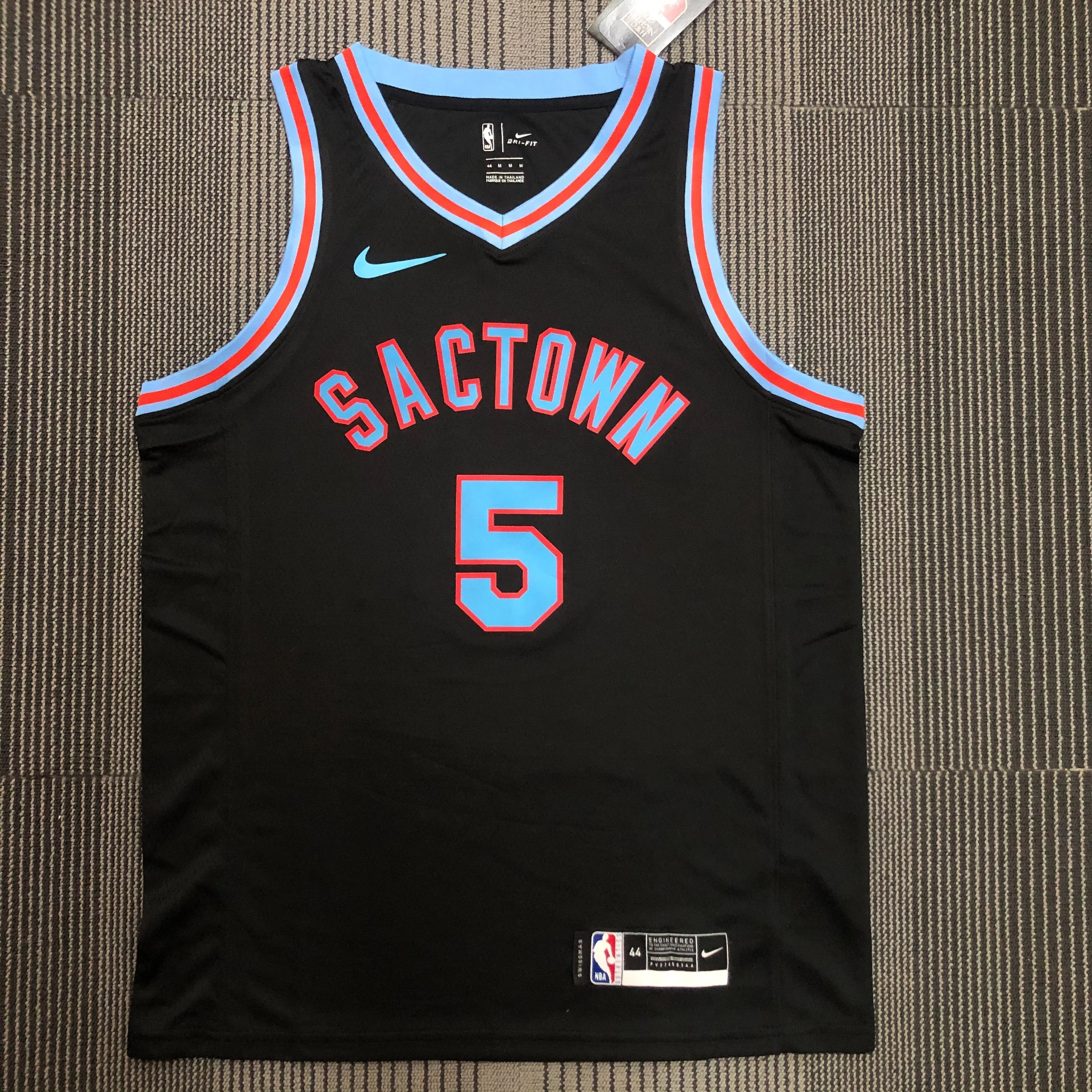 2021 MBA Sacramento Kings 5 Fox Basketball Jersey
