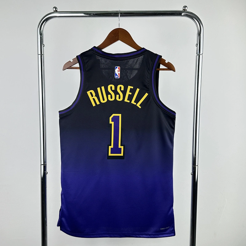 2025 NBA Lakers 1 RUSSELL Basketball Jersey