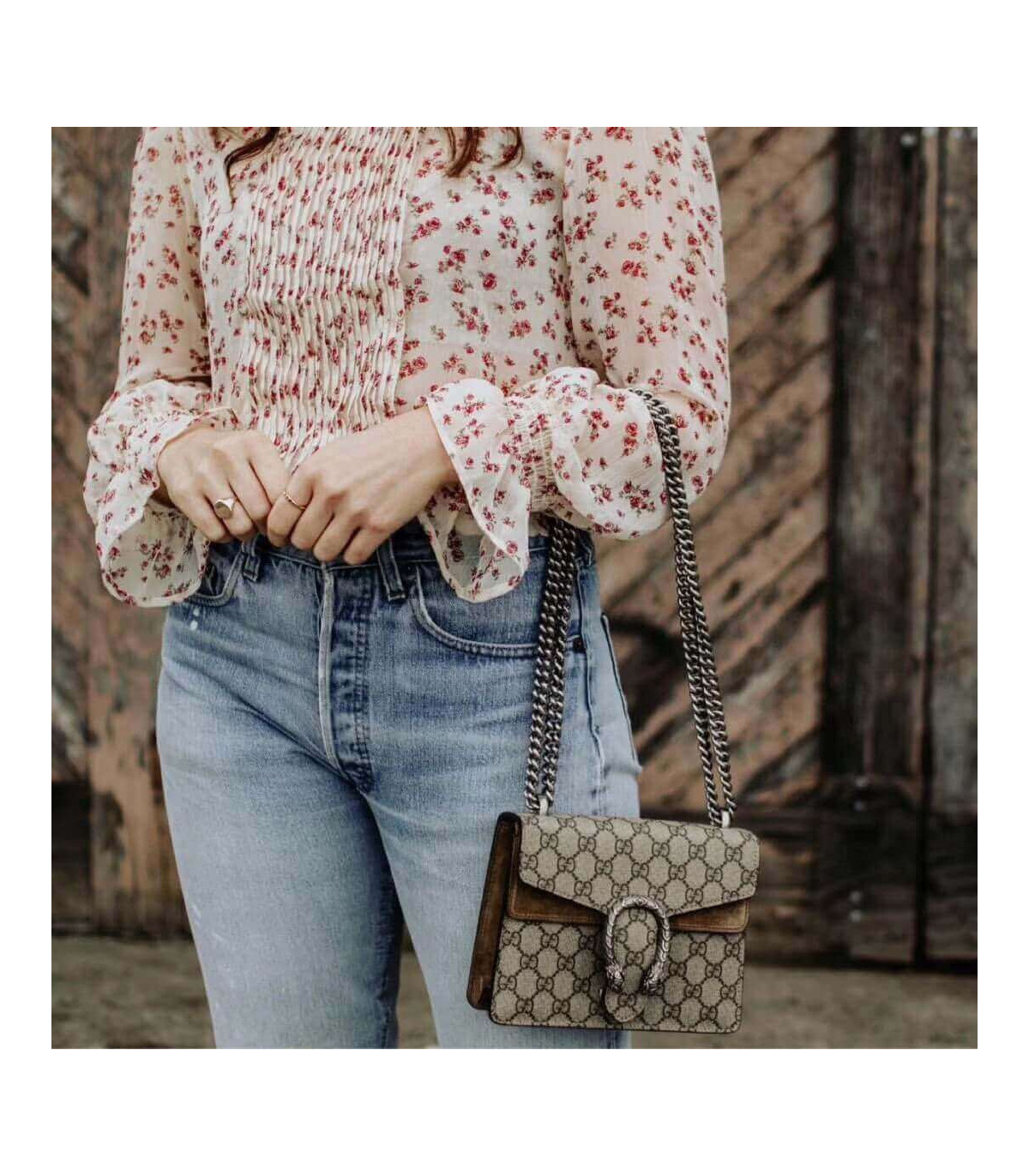 Gucci Dionysus GG Supreme Mini Bag Apricot