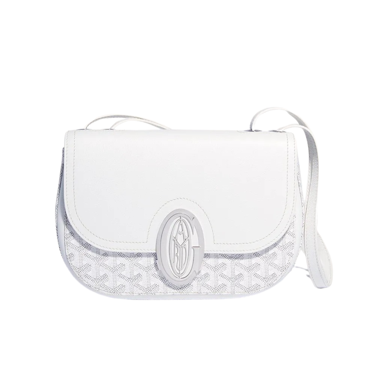 Goyard 233 Bag 25 Cm White Calfskin And Goyardine Canvas 25cm