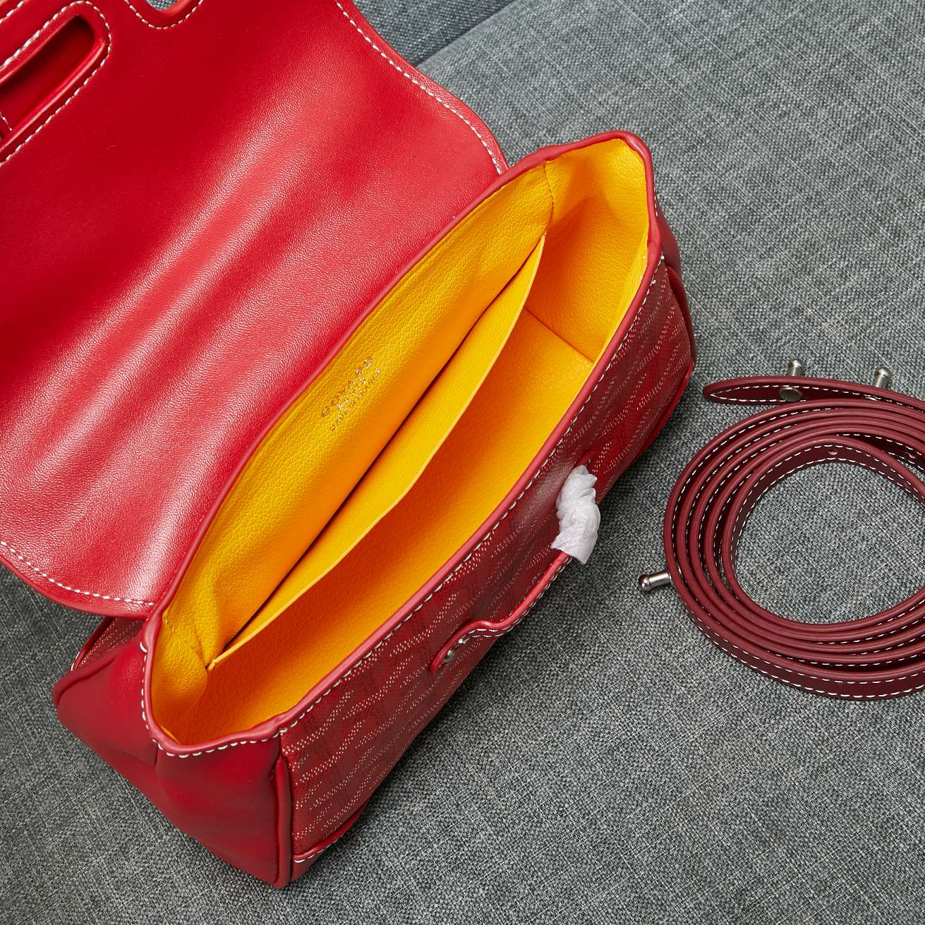 Goyard Saigon Souple Mini Bag Red Canvas 20cm