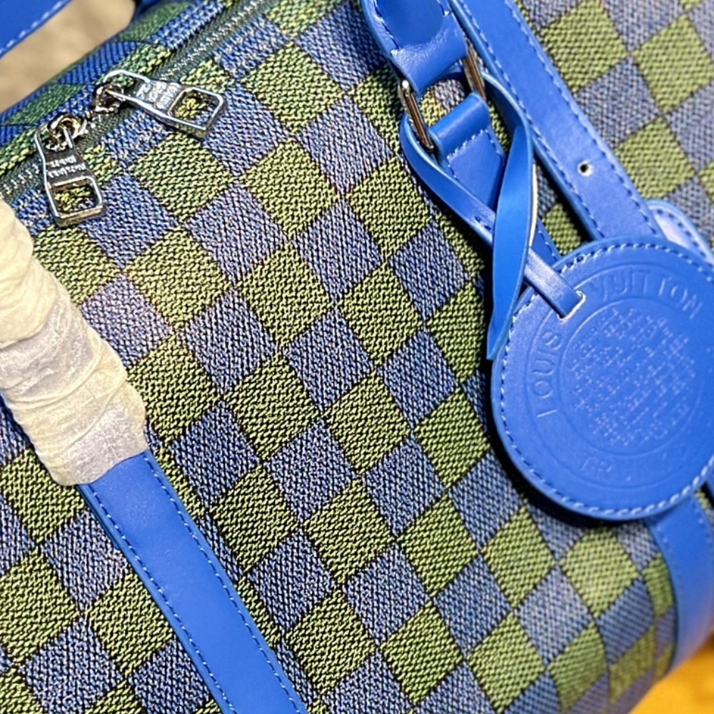 Louis Vuitton Keepall Bandoulière Blue Green 45cm