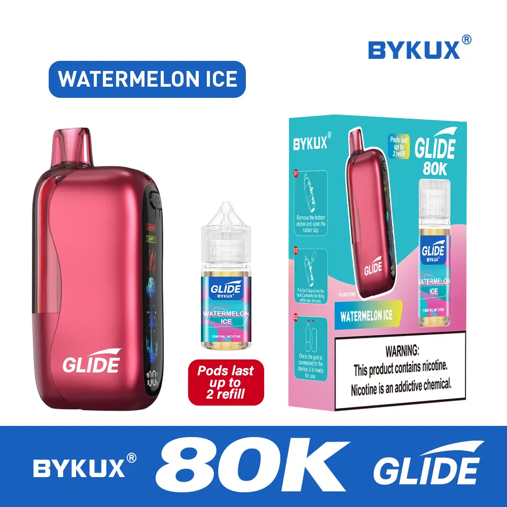 BYKUX GLIDE 80K Puffs 5% Nicotine Replaceable Vape Kit