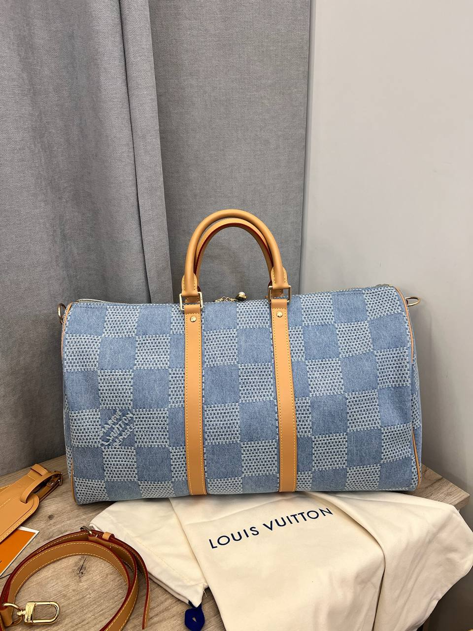 Louis Vuitton Keepall Bandoulière 50 Bag ‘Blue’ 50Cm N40739