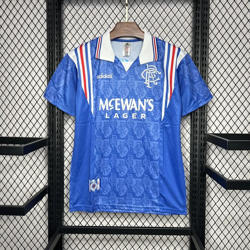 Retro 1996-97 Glasgow Rangers Home football jersey Retro