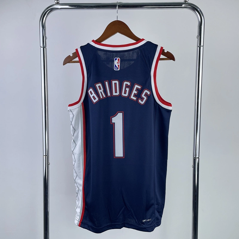 2022 NBA Brooklyn Nets (1 BRIDGES) Basketball Jersey