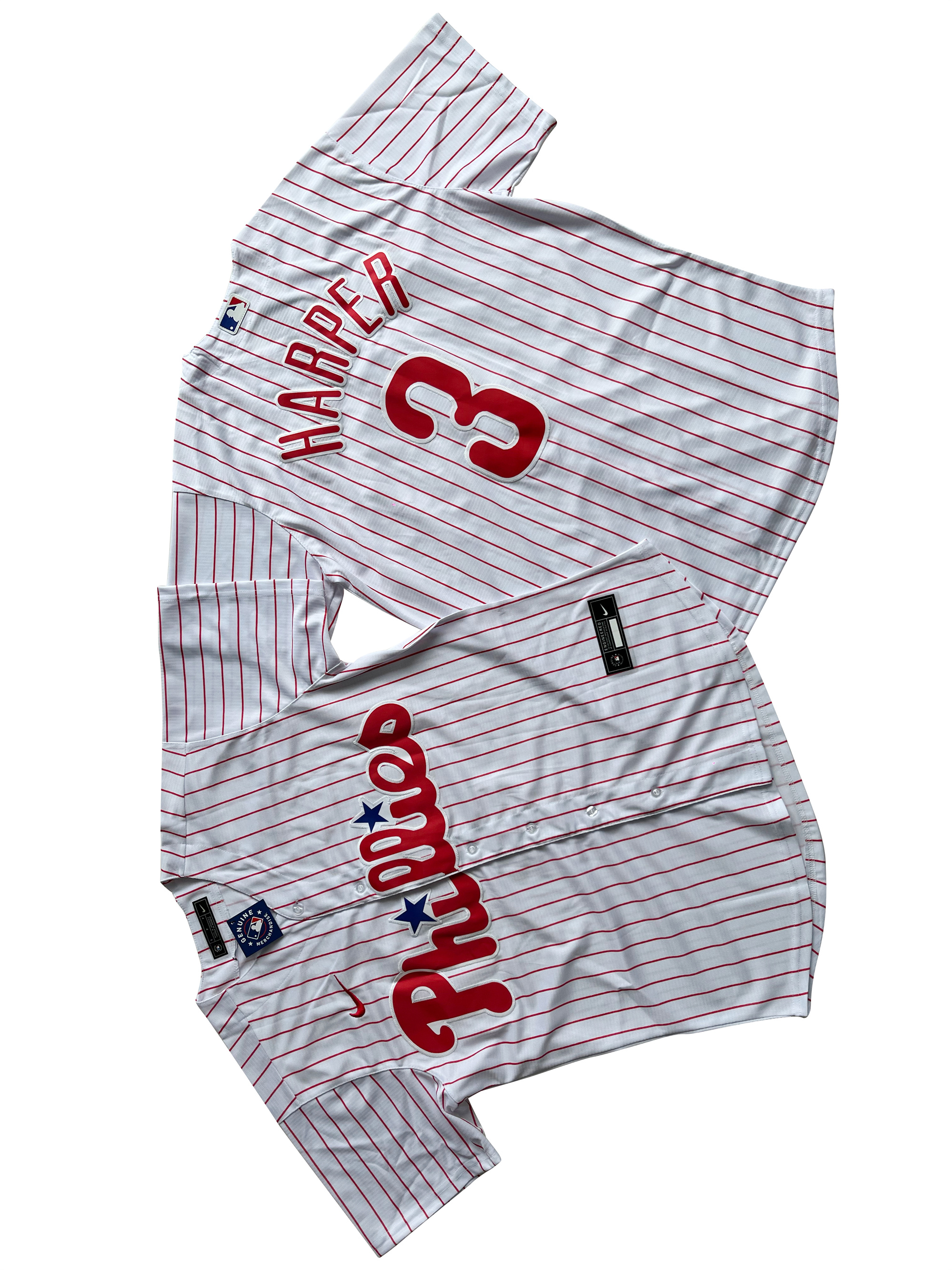 Men's Philadelphia Phillies 3# Bryce Harper White Home Replica Player Name Jersey