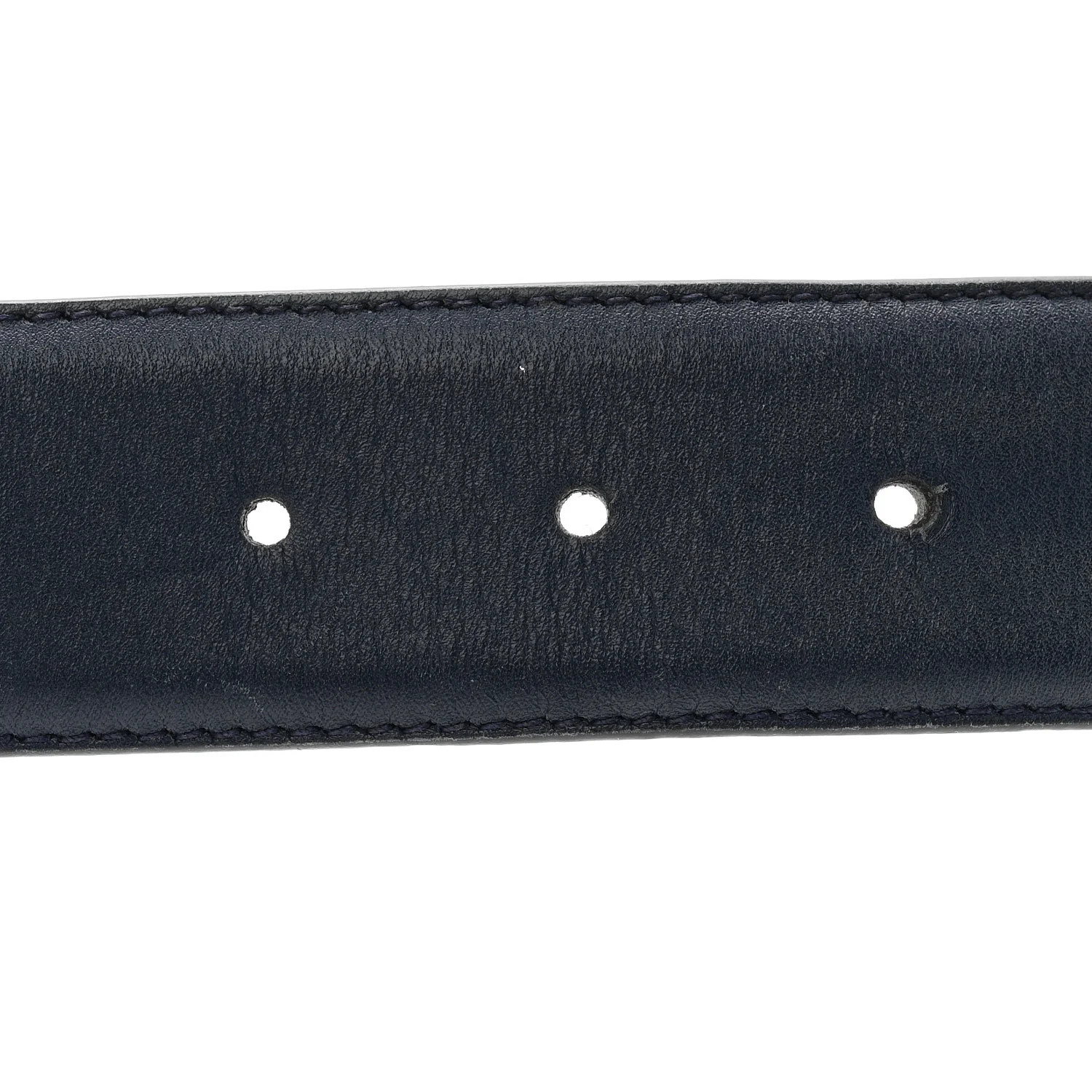 Moon Calfskin Interlocking G 37mm Belt 75 30 Cobalt Blue
